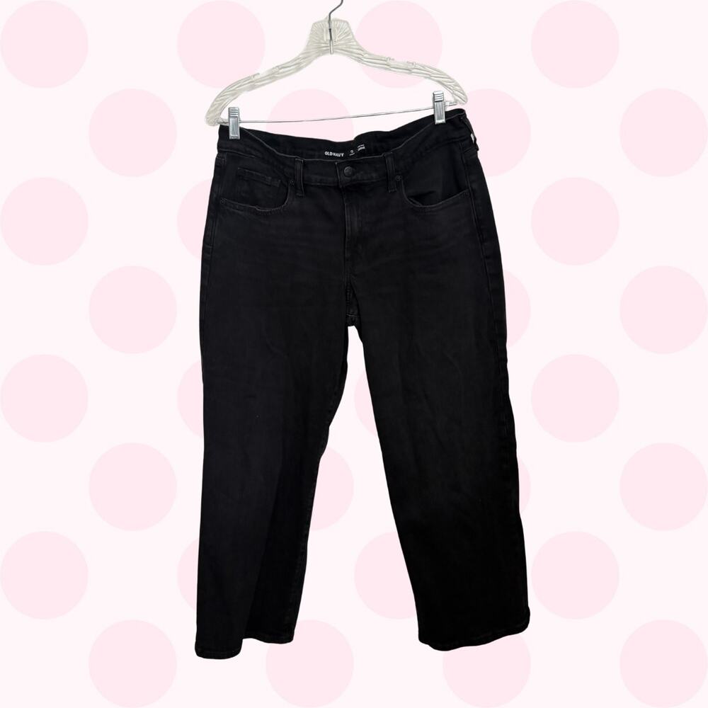 Old Navy Low-Rise Loose Jeans | Black | 12 Petite